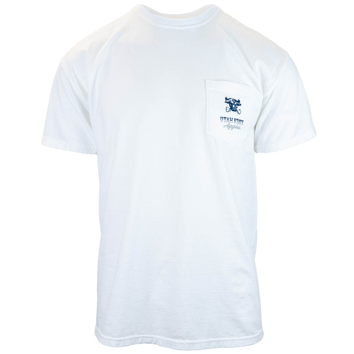 Utah state aggies retro bull graphic white unisex t-shirt